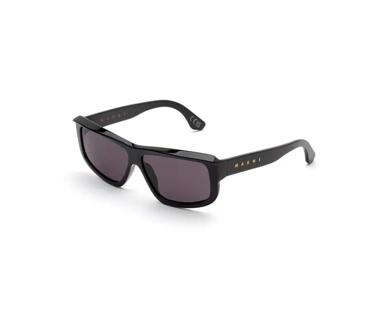 Marni Unisex Annapuma Circuit Black GY4 Occhiali da sole Acetato Nero Grigio Squadrata Normale