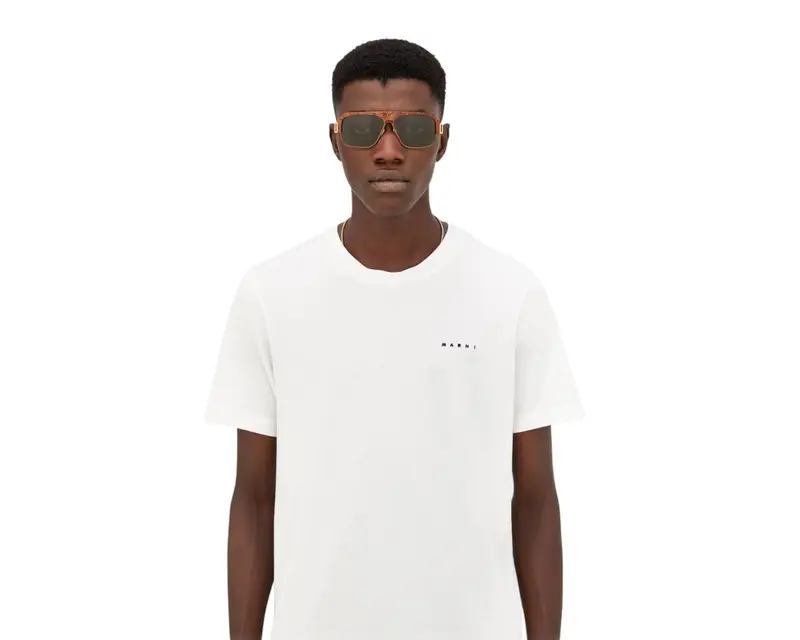 Marni Unisex Burullus Radica Gold ZT3 Occhiali da sole Acetato Marrone Verde Squadrata Normale miniatura 3