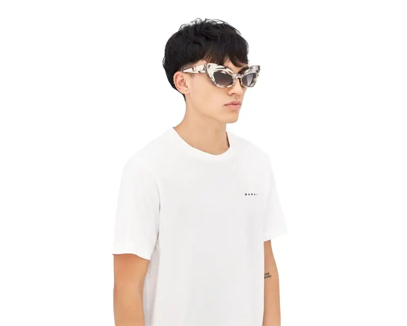 Marni Unisex Caelicola Starshell OF1 Occhiali da sole Acetato Grigio Grigio Geometrica Normale Sfumato miniatura 3