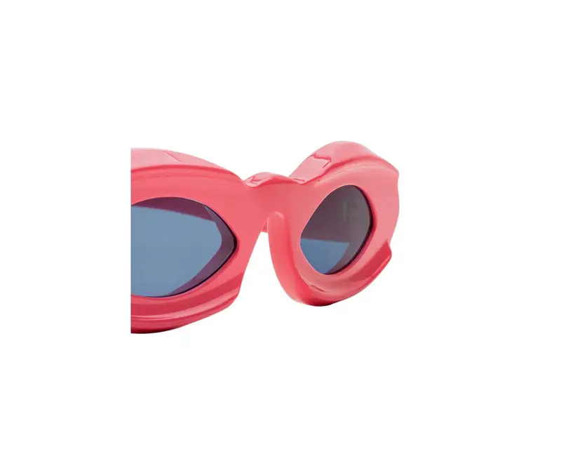 Marni Unisex Dark Doodad Pink XGT Occhiali da sole Acetato Rosa Azzurro Geometrica Normale miniatura 2
