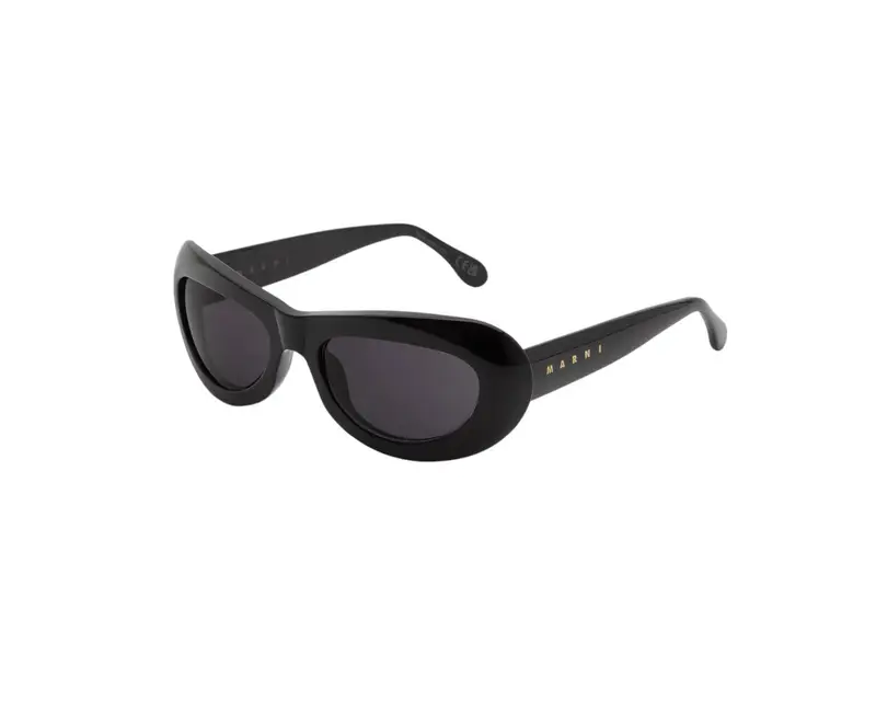Marni Unisex Field Of Rushes Black YJS Occhiali da sole Acetato Nero Grigio Geometrica Normale