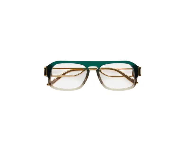 Unisex GFY Burullus Optical Green Fade Montature da vista Acetato Verde Squadrata miniatura 2