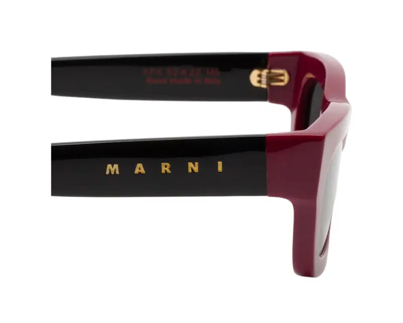 Unisex Kawasan Falls Bordeaux KFK Occhiali da sole Acetato Bordeaux Grigio Squadrata miniatura 3