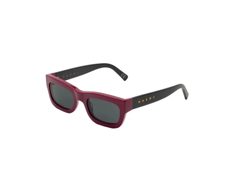Unisex Kawasan Falls Bordeaux KFK Occhiali da sole Acetato Bordeaux Grigio Squadrata