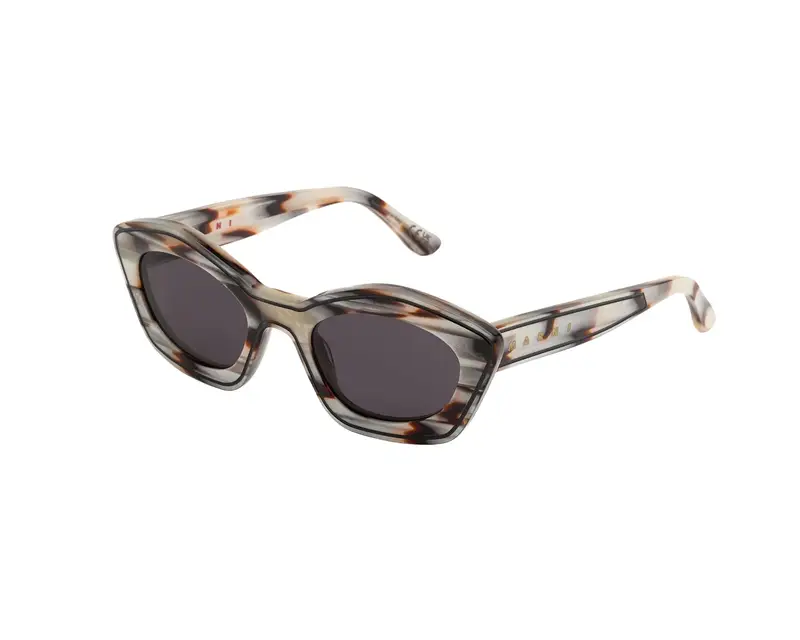 Marni Unisex Kea Island Starshell QUO Occhiali da sole Acetato Multi-colore Grigio Cat Eye Normale