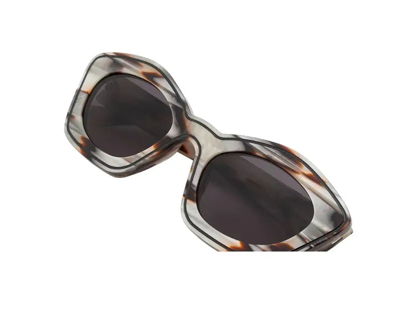 Marni Unisex Kea Island Starshell QUO Occhiali da sole Acetato Multi-colore Grigio Cat Eye Normale miniatura 2