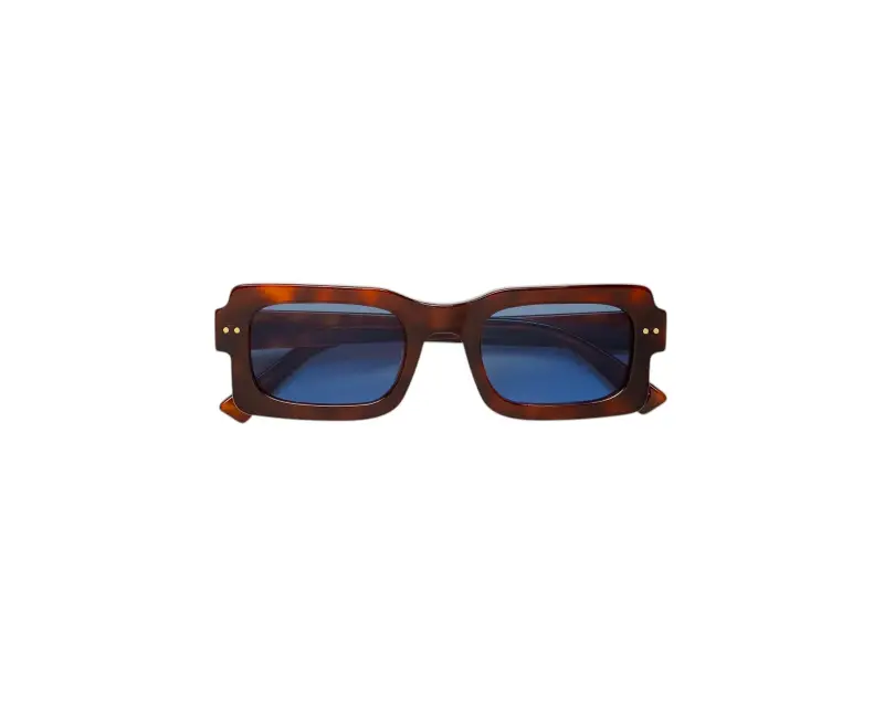 Unisex Lake Vostok Havana Blue EDW Occhiali da sole Acetato Havana Blu Squadrata Normale miniatura 2