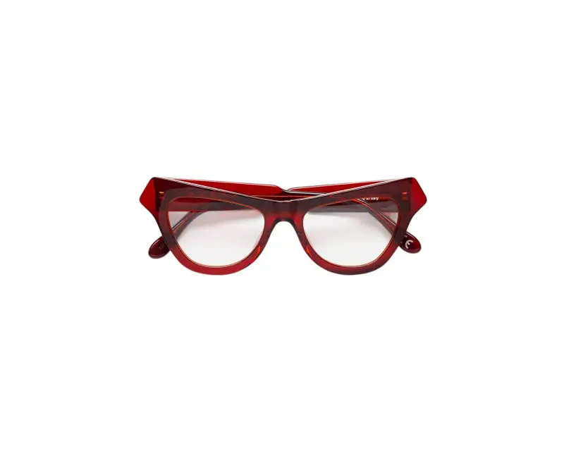 Unisex Marni 11E Jeju Island Red Montature da vista Acetato Rosso Cat Eye miniatura 2