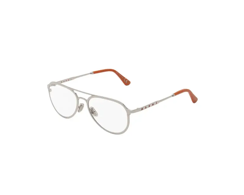 Unisex Marni 18J Palawan Island Optical Argento Montature da vista Metallo Argento Pilot
