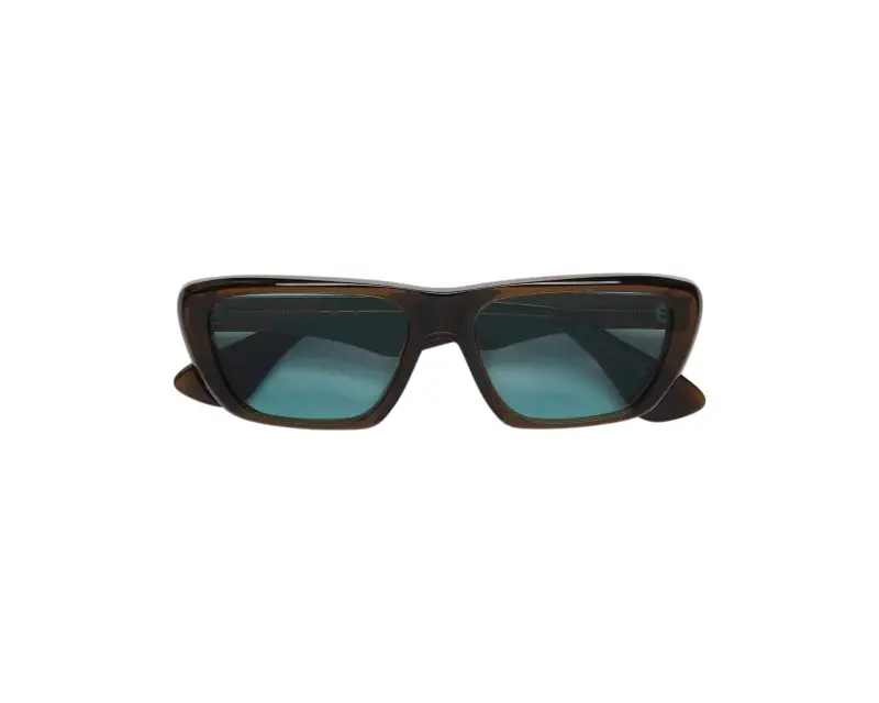 Unisex Marni 1FF Jimura Brown Occhiali da sole Acetato Marrone Azzurro Squadrata Normale miniatura 2