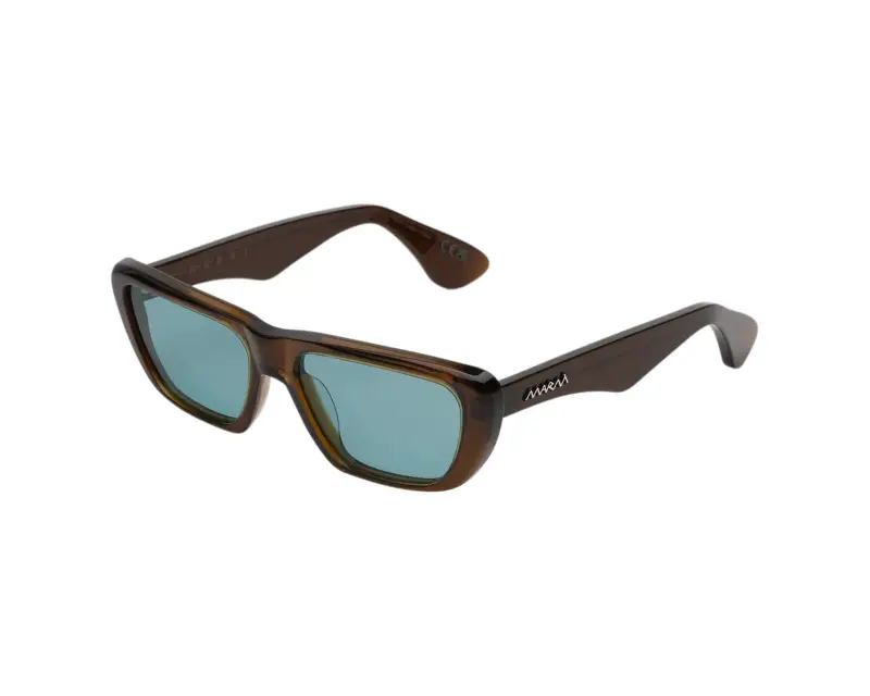 Unisex Marni 1FF Jimura Brown Occhiali da sole Acetato Marrone Azzurro Squadrata Normale