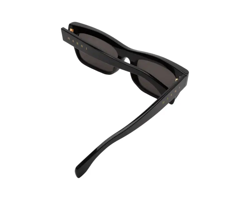 Unisex Marni 1GR Angdoa Black Occhiali da sole Acetato Nero Grigio Squadrata miniatura 3
