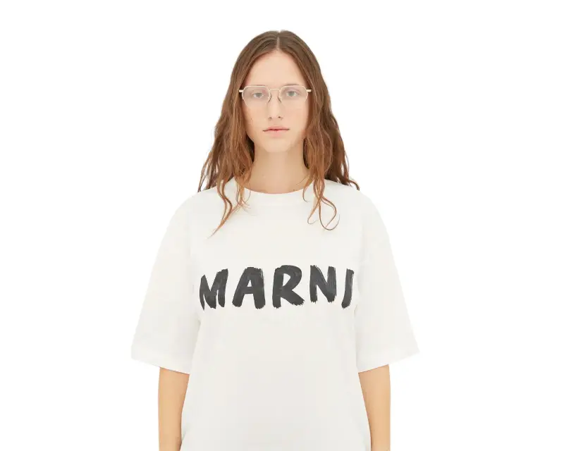 Unisex Marni 2RA Moher Cliffs Argento Montature da vista Metallo Argento Geometrica miniatura 3