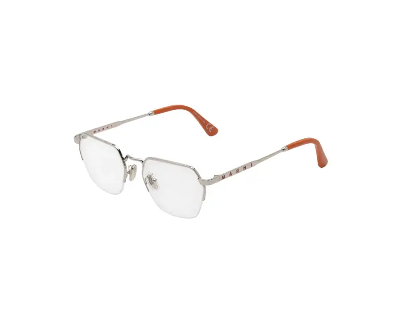 Unisex Marni 2RA Moher Cliffs Argento Montature da vista Metallo Argento Geometrica