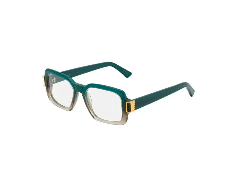 Unisex Marni 2SC Zamalek Optical Green Fade Montature da vista Acetato Verde Squadrata