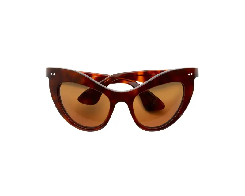 Unisex Marni 3OY Holoholona Havana Occhiali da sole Acetato Havana Marrone Geometrica miniatura 2