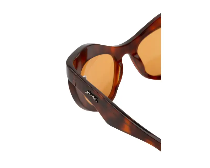 Unisex Marni 3OY Holoholona Havana Occhiali da sole Acetato Havana Marrone Geometrica miniatura 3