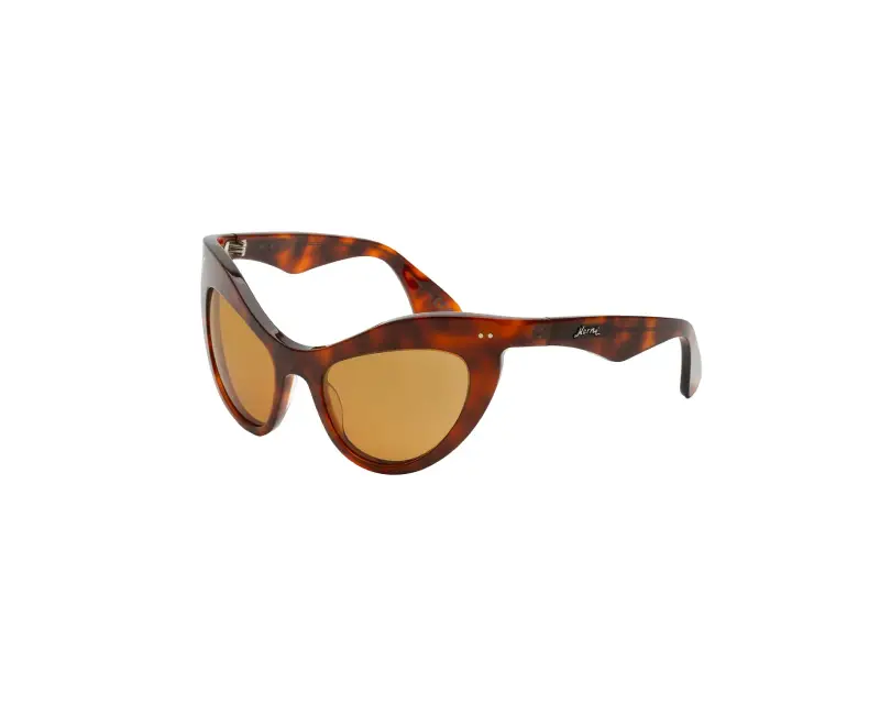 Unisex Marni 3OY Holoholona Havana Occhiali da sole Acetato Havana Marrone Geometrica