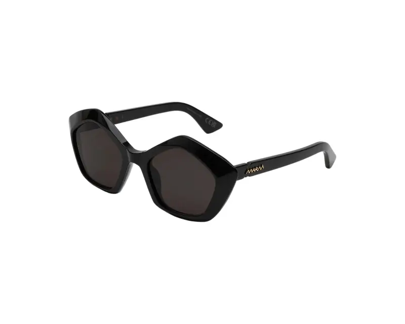Unisex Marni 4ZA Eluvi Black Occhiali da sole Acetato Nero Nero Geometrica Normale
