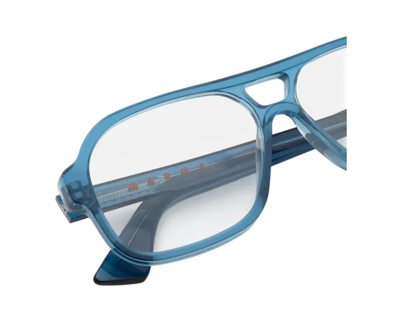 Unisex Marni 5KJ Moziqui Ocean Montature da vista Acetato Blu Squadrata miniatura 3