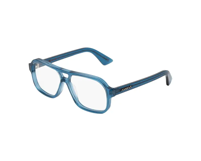 Unisex Marni 5KJ Moziqui Ocean Montature da vista Acetato Blu Squadrata