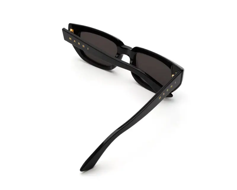 Unisex Marni 5MI Etezea Black Occhiali da sole Acetato Nero Nero Cat Eye miniatura 3