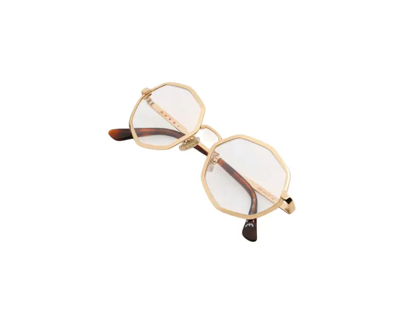 Unisex Marni 5O5 Pulpit Rock Optical Oro Montature da vista Metallo Oro Geometrica miniatura 3