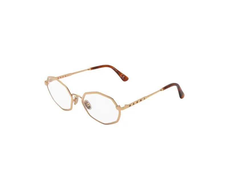 Unisex Marni 5O5 Pulpit Rock Optical Oro Montature da vista Metallo Oro Geometrica
