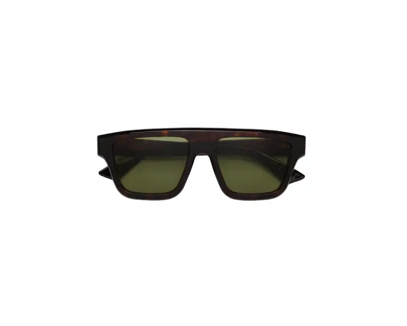 Unisex Marni 75K Nistakari 3627 Occhiali da sole Acetato Havana Verde Squadrata miniatura 2