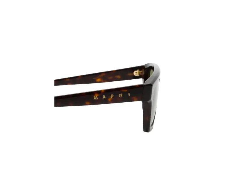 Unisex Marni 75K Nistakari 3627 Occhiali da sole Acetato Havana Verde Squadrata miniatura 3