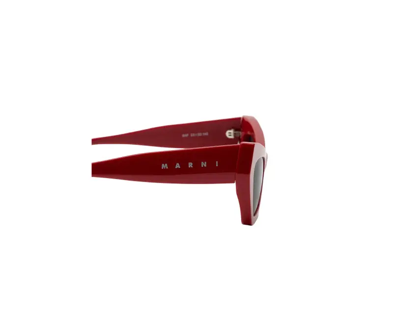 Unisex Marni 8AF Zelaryth Red Occhiali da sole Acetato Rosso Nero Geometrica miniatura 3