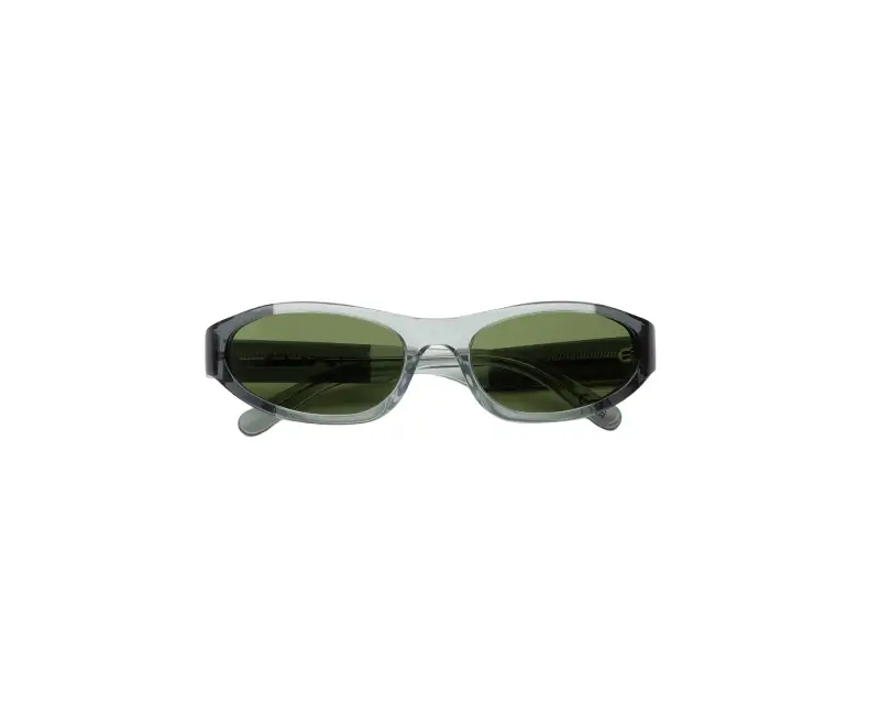 Unisex Marni 8B1 Yozamei Shades Of Grey Occhiali da sole Acetato Grigio Verde Avvolgente miniatura 2