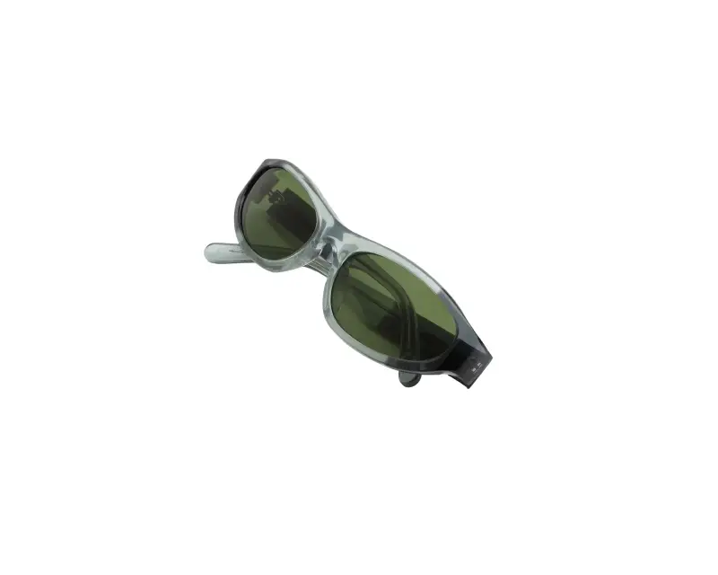 Unisex Marni 8B1 Yozamei Shades Of Grey Occhiali da sole Acetato Grigio Verde Avvolgente miniatura 3