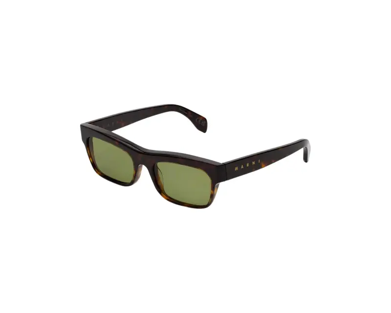 Unisex Marni 92S Angdoa 3627 Occhiali da sole Acetato Havana Verde Squadrata