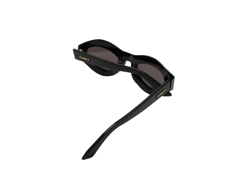Unisex Marni 9OP Zytherin Black Occhiali da sole Acetato Nero Nero Geometrica miniatura 3