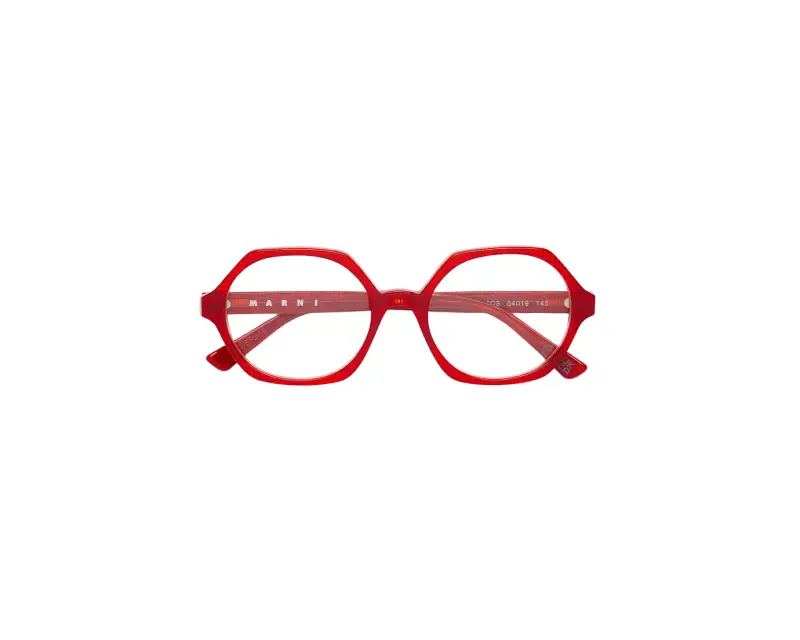 Unisex Marni 9Q3 Nabaro Red Comb Montature da vista Acetato Rosso Geometrica miniatura 2