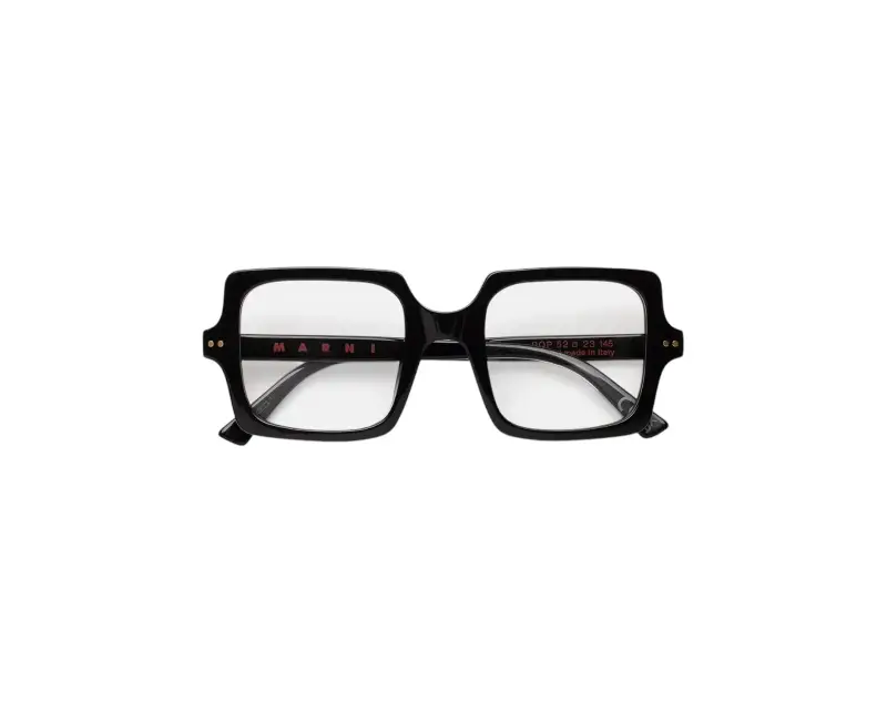 Unisex Marni 9QP Likya Yolu Black Montature da vista Acetato Nero Squadrata miniatura 2