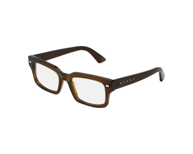 Unisex Marni AHP Eshami Brown Montature da vista Acetato Marrone Squadrata