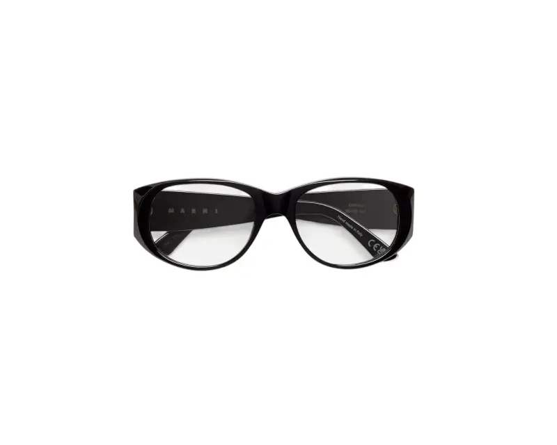 Unisex Marni B9A Orinoco Optical Black Montature da vista Acetato Nero Geometrica miniatura 2