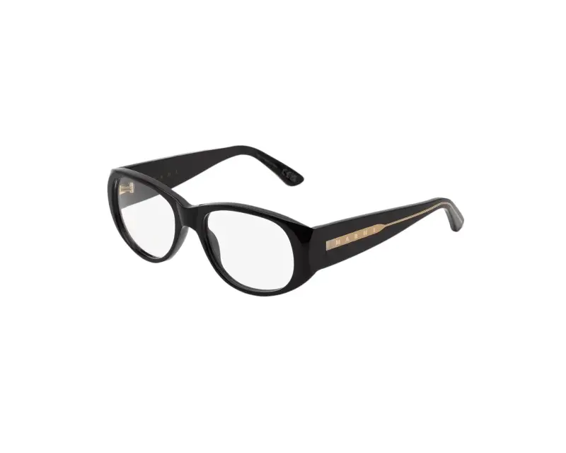 Unisex Marni B9A Orinoco Optical Black Montature da vista Acetato Nero Geometrica