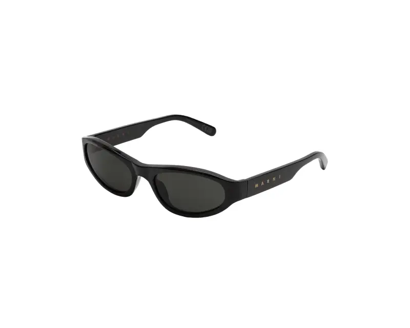 Unisex Marni BJZ Yozamei Black Occhiali da sole Acetato Nero Nero Avvolgente