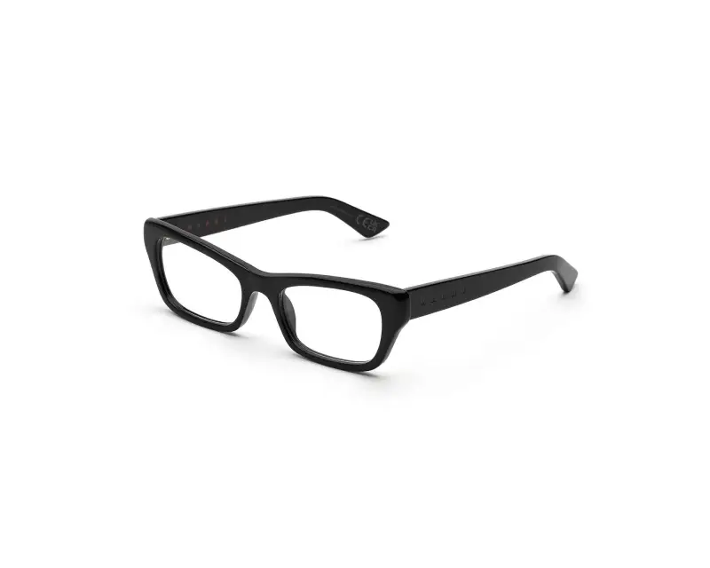 Unisex Marni BUS Akelu Black Montature da vista Acetato Nero Squadrata