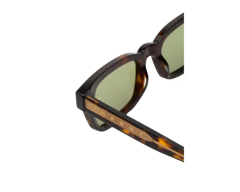 Unisex Marni CCM Floosa 3627 Occhiali da sole Acetato Havana Verde Squadrata miniatura 3