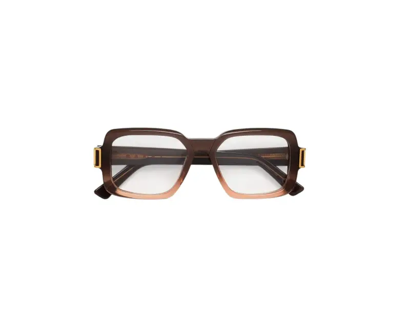 Unisex Marni CWI Zamalek Optical Brown Fade Montature da vista Acetato Marrone Squadrata miniatura 2