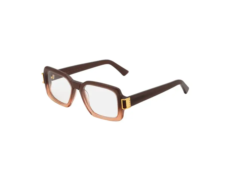 Unisex Marni CWI Zamalek Optical Brown Fade Montature da vista Acetato Marrone Squadrata