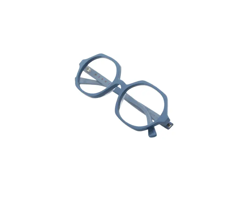 Unisex Marni D2U Nabaro Light Blue Montature da vista Acetato Azzurro Geometrica miniatura 3