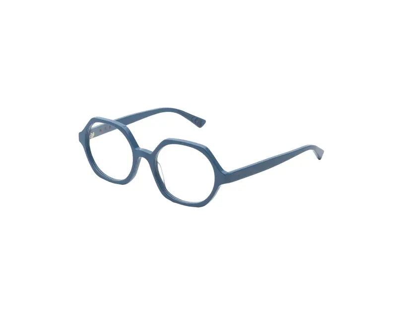 Unisex Marni D2U Nabaro Light Blue Montature da vista Acetato Azzurro Geometrica