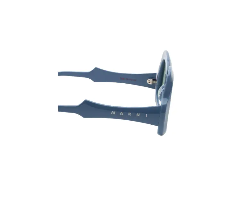 Unisex Marni D3B Quelyfish Blue/Grey Occhiali da sole Acetato Blu Verde Geometrica miniatura 3