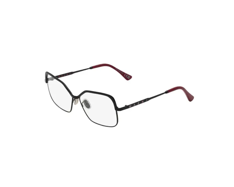 Unisex Marni DIU Unila Valley Optical Nero Montature da vista Metallo Nero Squadrata