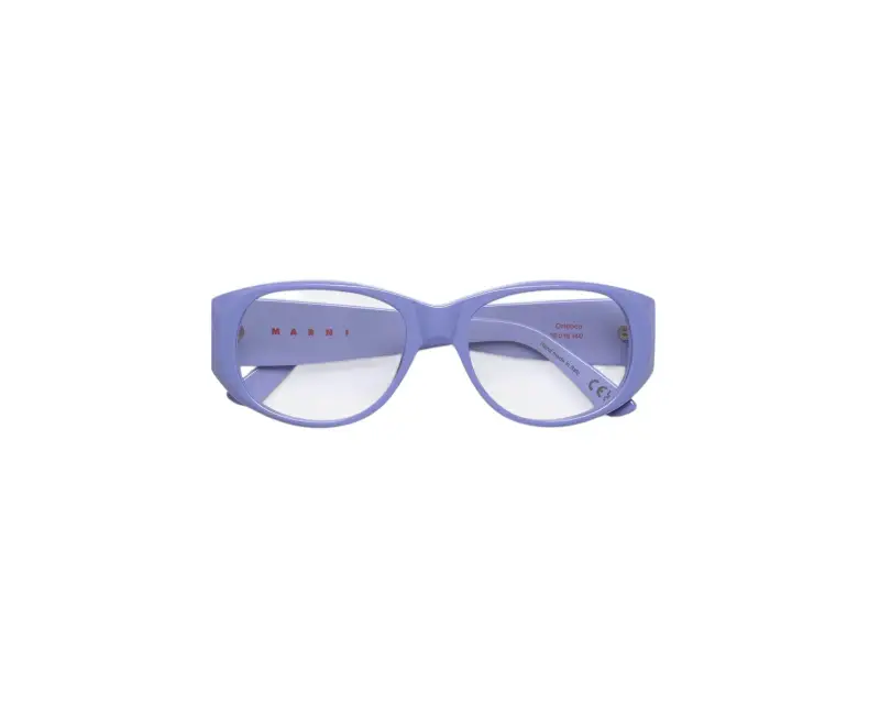 Unisex Marni DV8 Orinoco Optical Lilac Montature da vista Acetato Viola Geometrica miniatura 2
